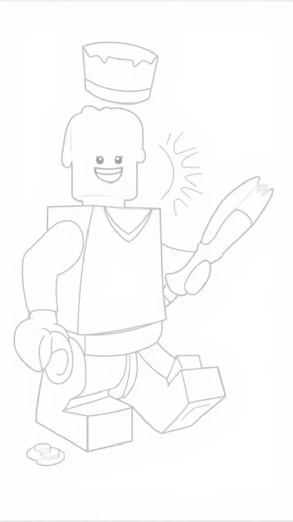 coloriage LEGO Person